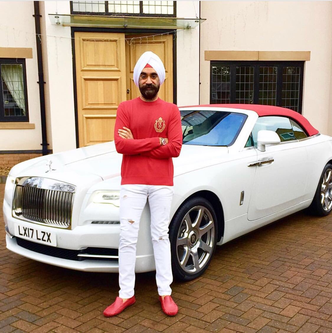 PHOTOS UK Billionaire Reuben Singh matched turbans to his Rolls Royce