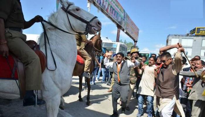 घोड्याला केलेली मारहाण भाजप आमदाराला भोवली घोड्याला केलेली मारहाण भाजप आमदाराला भोवली