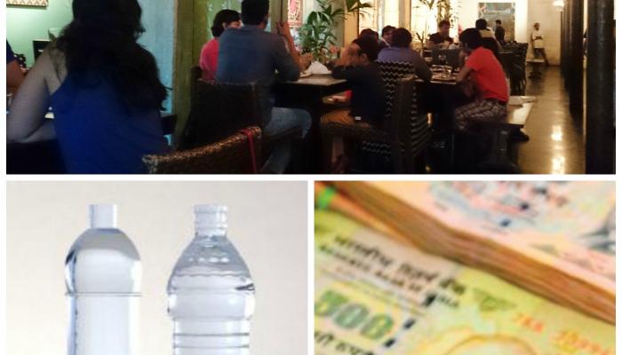दोन पाण्याच्या बाटल्या ३१२ रूपयांना विकल्या... दोन पाण्याच्या बाटल्या ३१२ रूपयांना विकल्या...