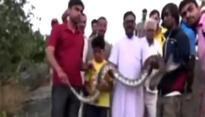 Video : सेल्फी काढताना अजगराचा असा चावा Video : सेल्फी काढताना अजगराचा असा चावा