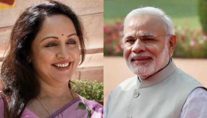 व्हिडिओ : ...आणि मोदी-हेमामालिनी यांना हसू आवरणंही कठिण झालं! व्हिडिओ : ...आणि मोदी-हेमामालिनी यांना हसू आवरणंही कठिण झालं!