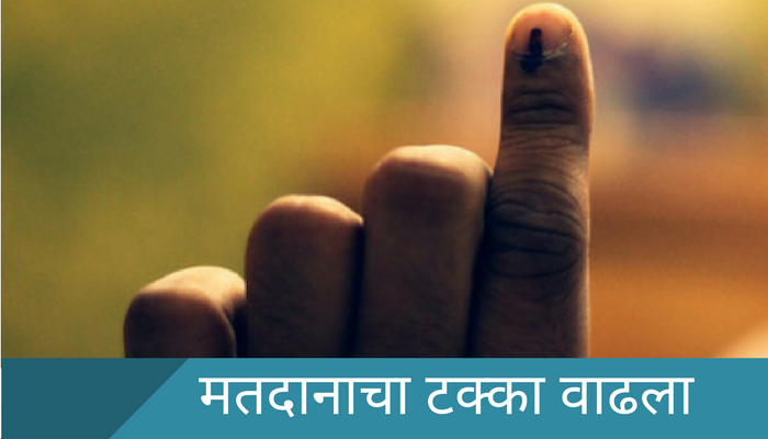 महानगरपालिकांसाठी सरासरी 56 टक्के मतदान महानगरपालिकांसाठी सरासरी 56 टक्के मतदान
