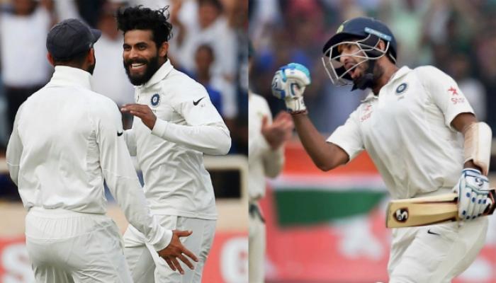 पुजाराच्या डबल धमाक्याला जडेजाची साथ पुजाराच्या डबल धमाक्याला जडेजाची साथ