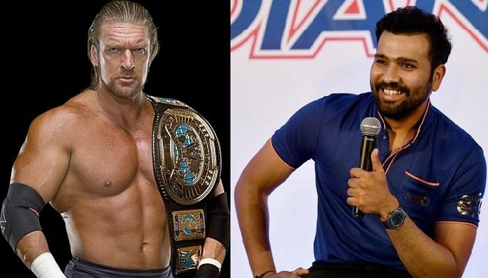 WWE रेसलर ट्रिपल एचनं दिलं रोहित शर्माला खास गिफ्ट WWE रेसलर ट्रिपल एचनं दिलं रोहित शर्माला खास गिफ्ट
