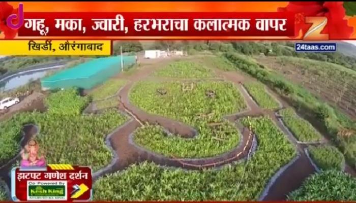 औरंगाबादमध्ये शेतात साकारला बाप्पा औरंगाबादमध्ये शेतात साकारला बाप्पा