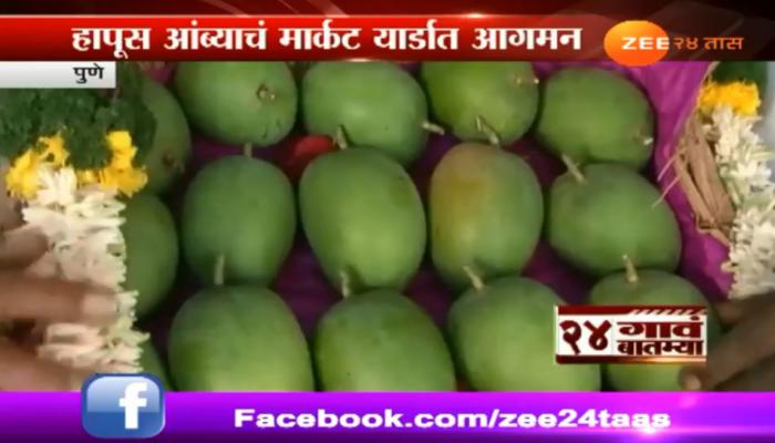 हंगामातला पहिला हापूस पुण्यात दाखल हंगामातला पहिला हापूस पुण्यात दाखल