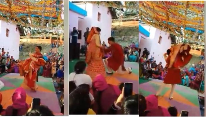 नवरीला उचलून नवऱ्याचा अफलातून डान्स व्हिडिओ नवरीला उचलून नवऱ्याचा अफलातून डान्स व्हिडिओ