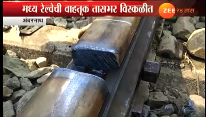 तापमानाचा मध्य रेल्वेला फटका, रुळ वाकल्याने वाहतूक विस्कळीत तापमानाचा मध्य रेल्वेला फटका, रुळ वाकल्याने वाहतूक विस्कळीत