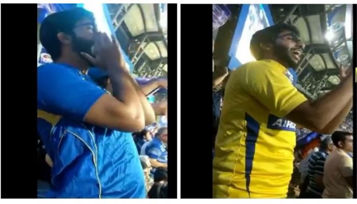एकच व्यक्ती जेव्हा Mumbai आणि धोनीची Die Hard Fan असते एकच व्यक्ती जेव्हा Mumbai आणि धोनीची Die Hard Fan असते